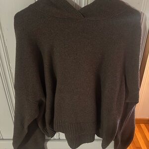 Hollister Dark Brown Women's Poncho Sweater